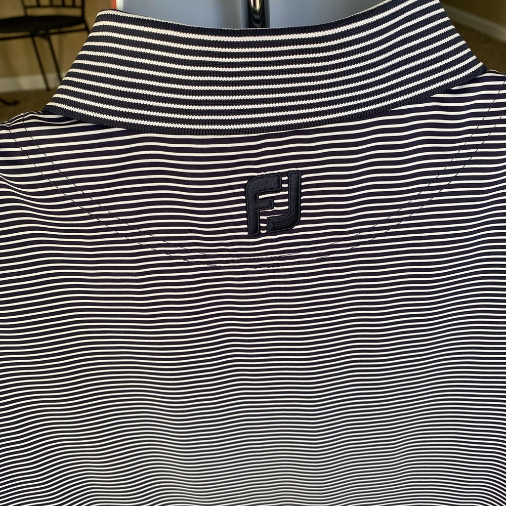*FootJoy FJ* moisture wicking striped golf polo shirt - mens L - Like New